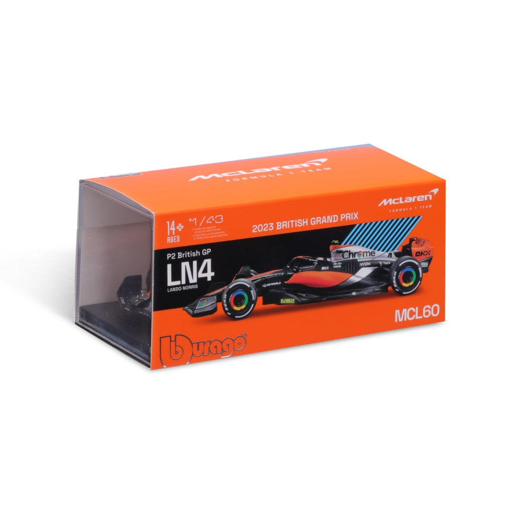 18-38088 Bburago Race McLaren F1 Team MCL60 #4 Norris, avec casque 2023 -1:43