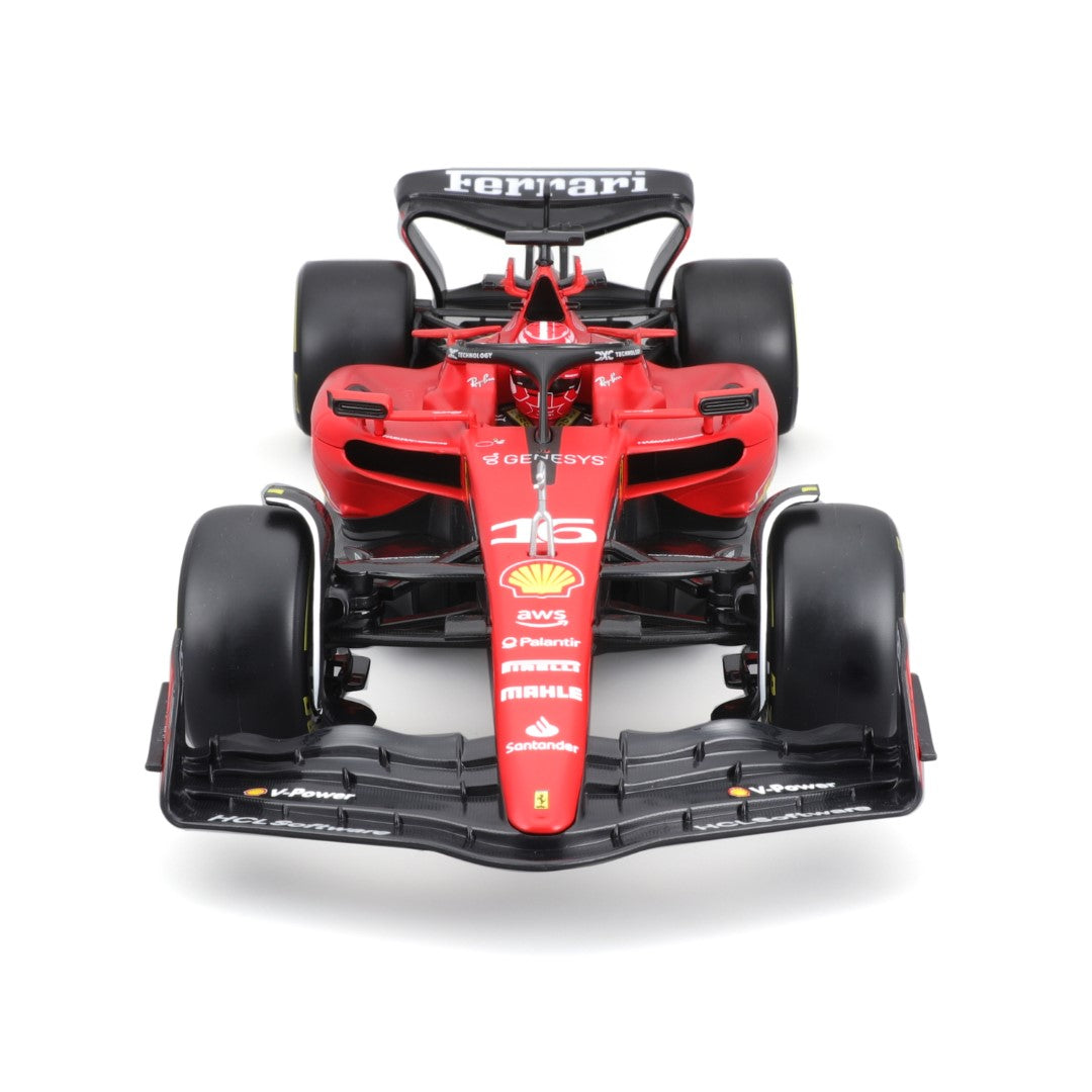 18-16812 Bburago Ferrari Racing F1 Ferrari SF-23, avec casque #16 Leclerc - 1:18