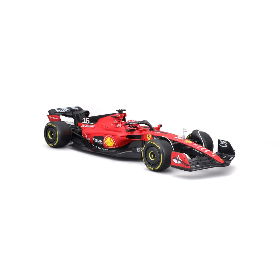 18-16812 Bburago Ferrari Racing F1 Ferrari SF-23, avec casque #16 Leclerc - 1:18
