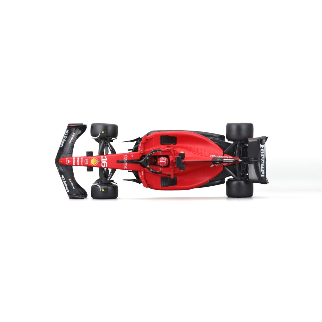 18-16812 Bburago Ferrari Racing F1 Ferrari SF-23, avec casque #16 Leclerc - 1:18