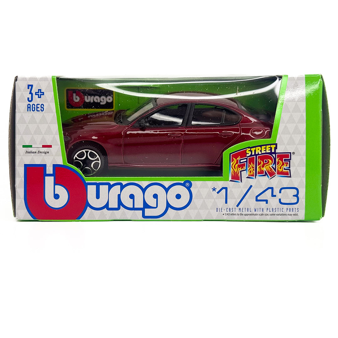 18-30329 Bburago Incendie de rue - Alfa Romeo Giulia, rossa - Échelle 1:43