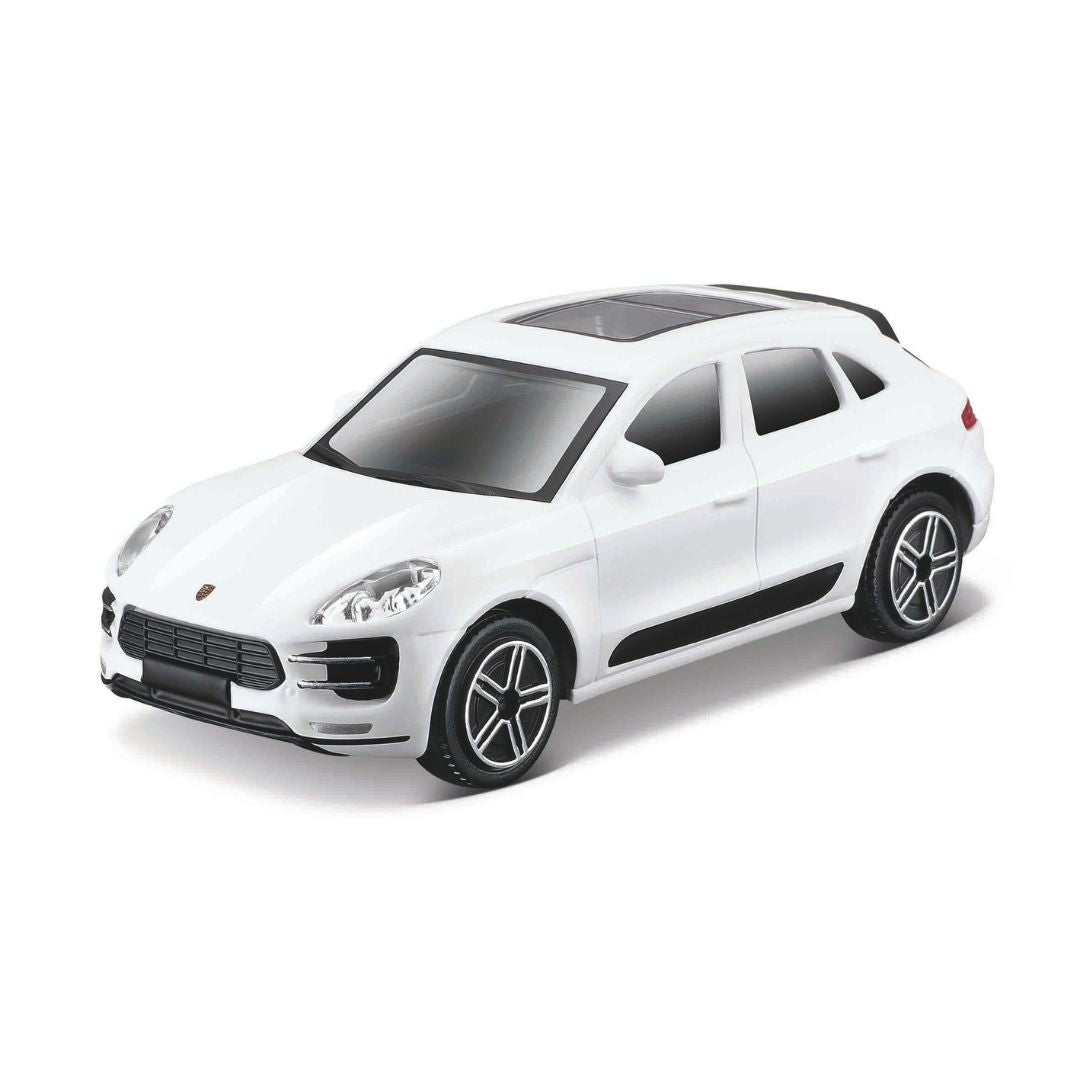 18-30299 Bburago Rue Incendie - Porsche Macan, blanche - Échelle 1:43