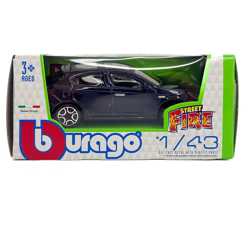 18-30223 Bburago Rue Incendie - Alfa Romeo Giulietta, bleu - Échelle 1:43
