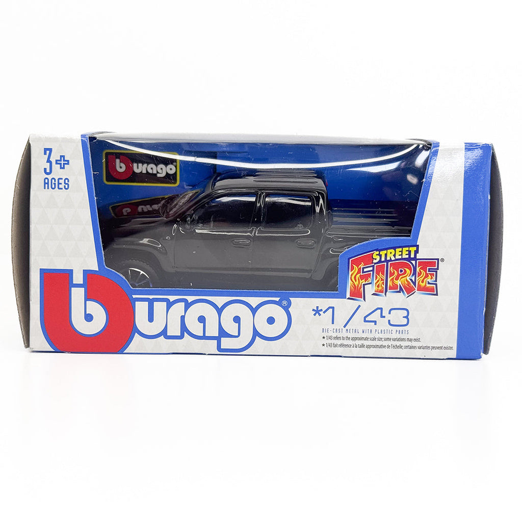 18-30232 Bburago Street Fire - Volkswagen Amarok, noire - Échelle 1:43