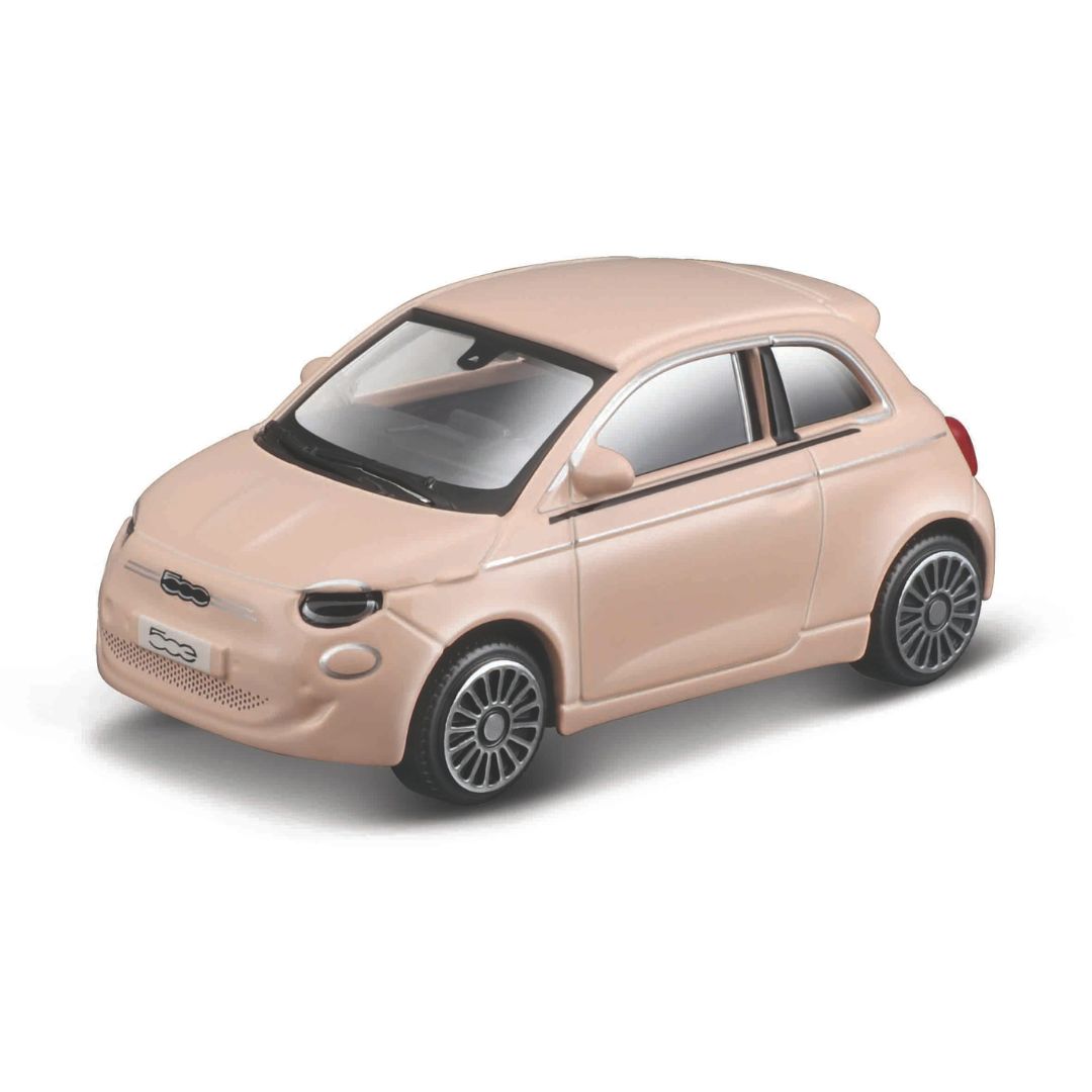 18-30456 Bburago Street Fire - Fiat 500e, rose (2021) - Échelle 1:43
