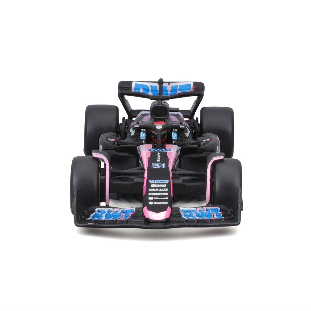 18-38220O Bburago F1 Alpine A524 n°31 Ocon avec casque - Échelle 1:43