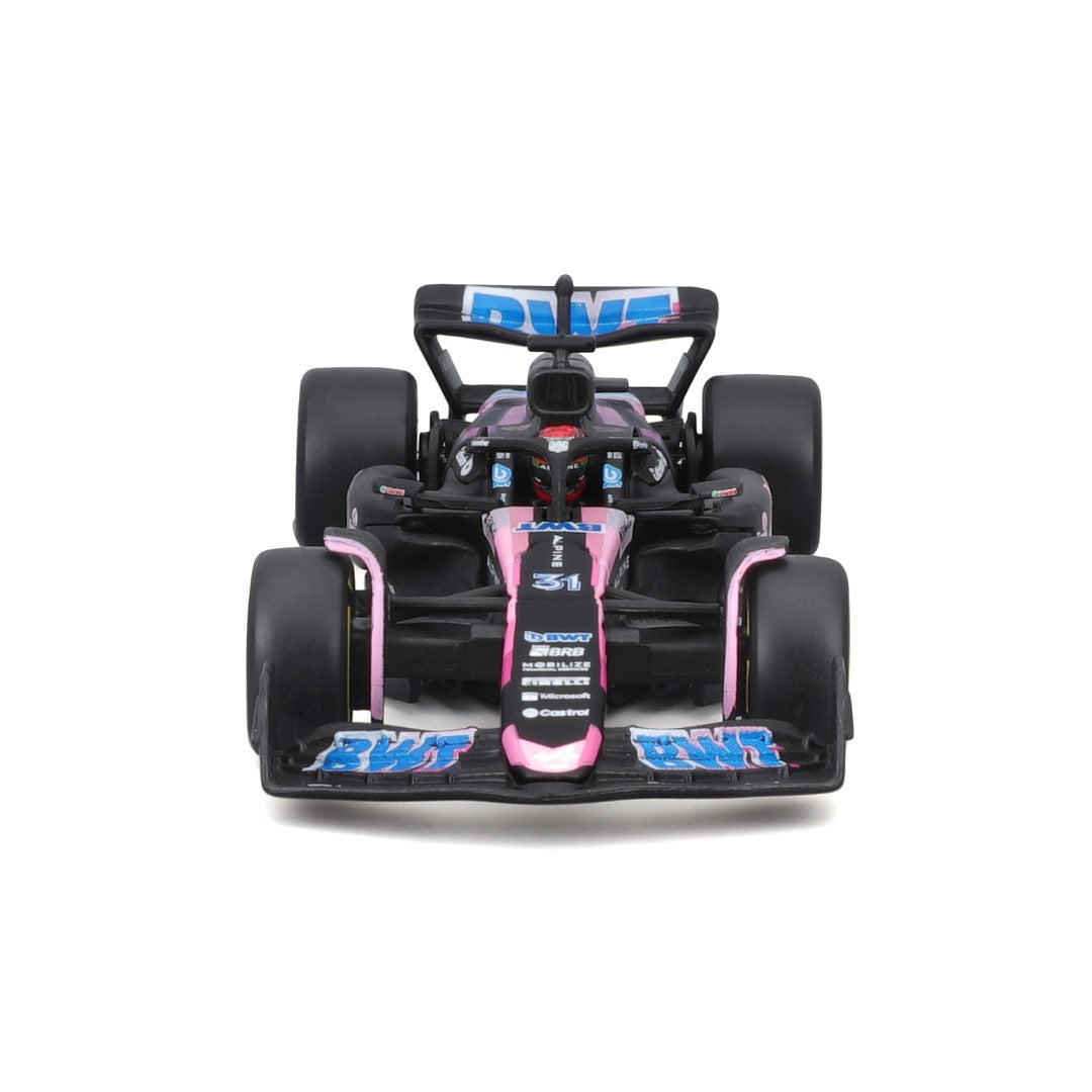 18-38220O Bburago F1 Alpine A524 n°31 Ocon avec casque - Échelle 1:43