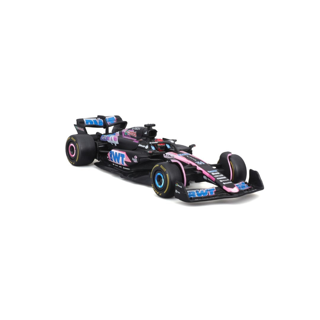 18-38220O Bburago F1 Alpine A524 n°31 Ocon avec casque - Échelle 1:43