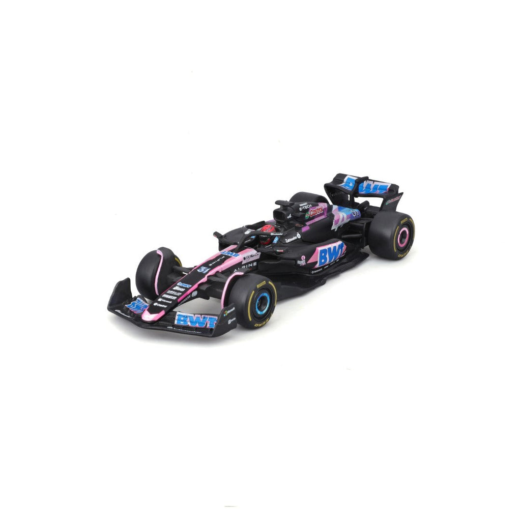 18-38220O Bburago F1 Alpine A524 n°31 Ocon avec casque - Échelle 1:43