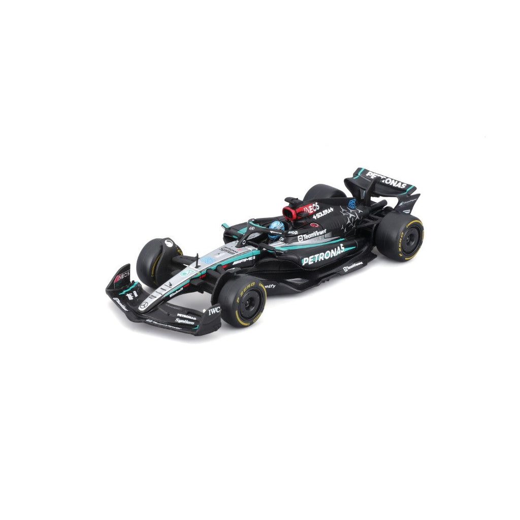18-38209R Bburago F1 Mercedes-AMG W15 E Performance n°63 avec casque Russell - 1:43