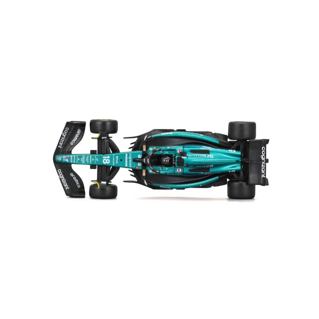 18-38091A Bburago F1 Aston Martin AMR23 n°18 Stroll avec casque - 1:43