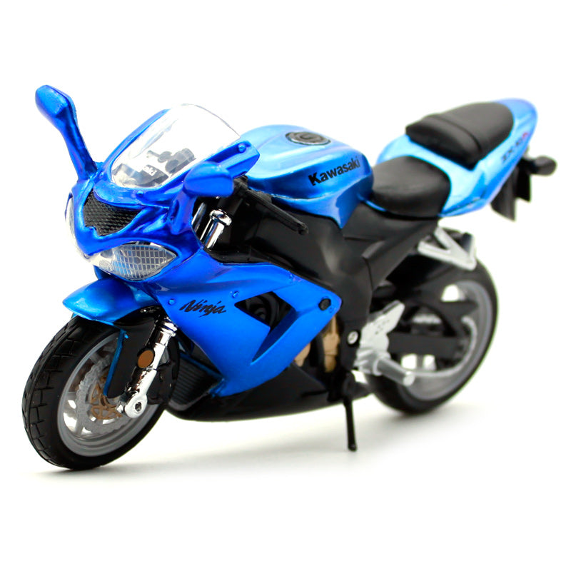 18-51030 Bburago - Kawasaki Ninja ZX-10R, bleu - Échelle 1:18