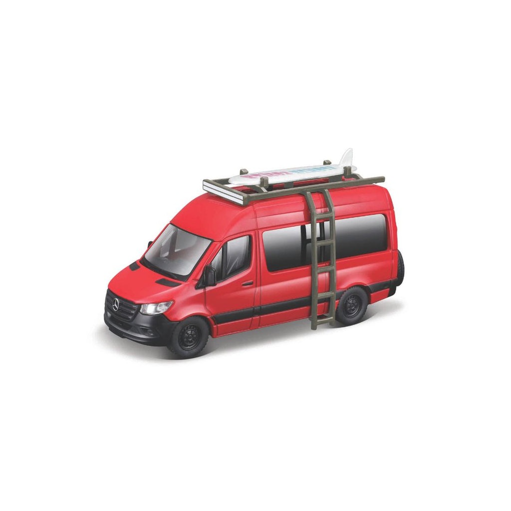 21236 Bburago Maisto - Mercedes-Benz Sprinter Van, rouge ou argent