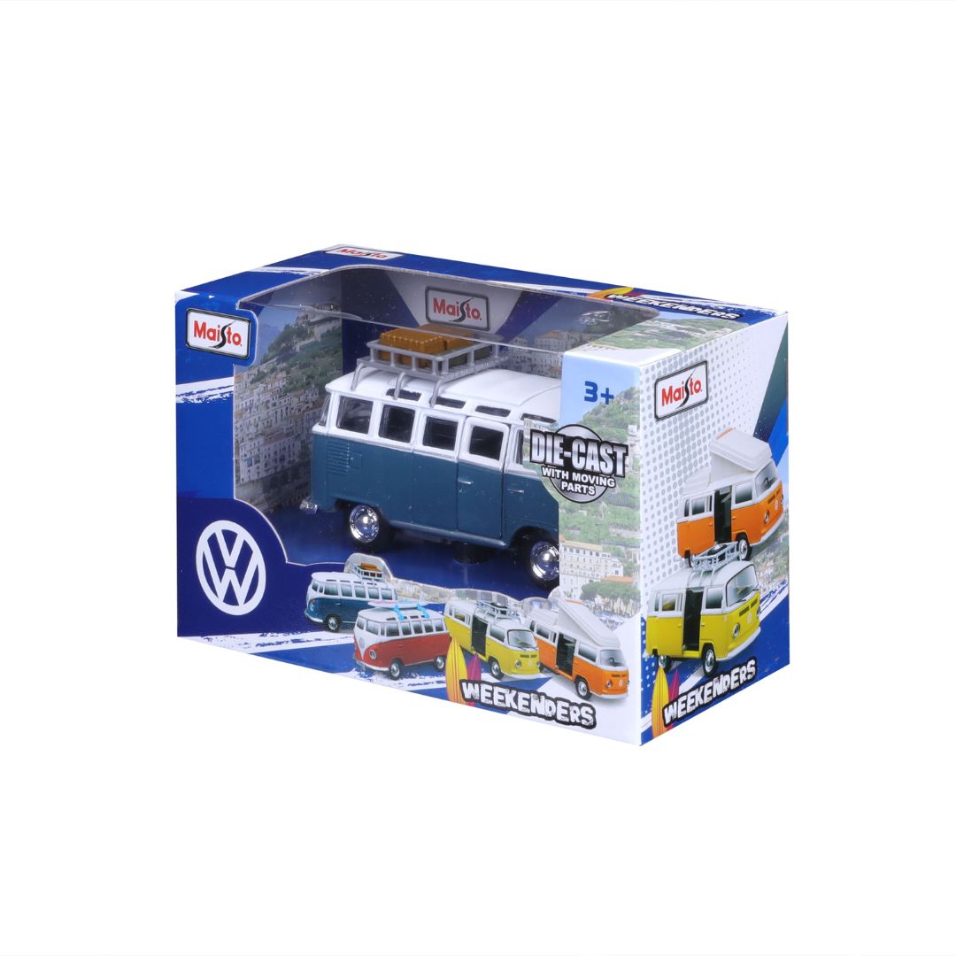 21237 Bburago Maisto - Volkswagen Weekenders, bleu ou rouge