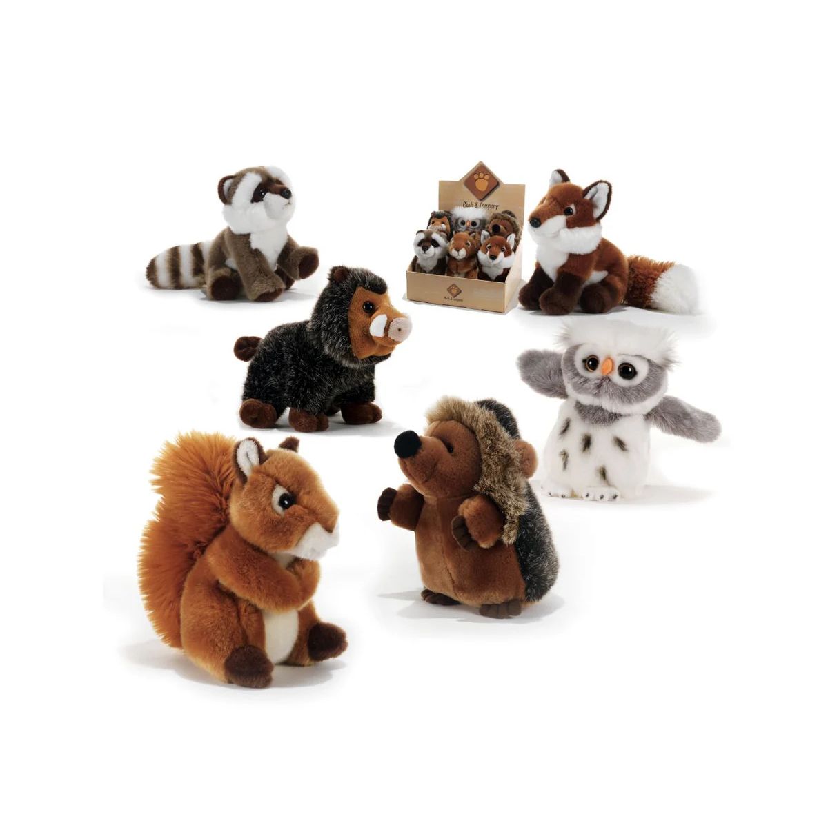 15814 Plush & Company - Peluche animaux de la forêt Modèle au choix 21 cm
