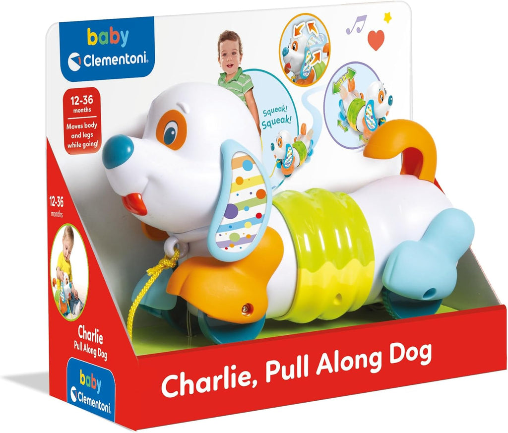 17262.7 Clementoni Baby Charlie Petit Chien à Tirer Jeu Interactif