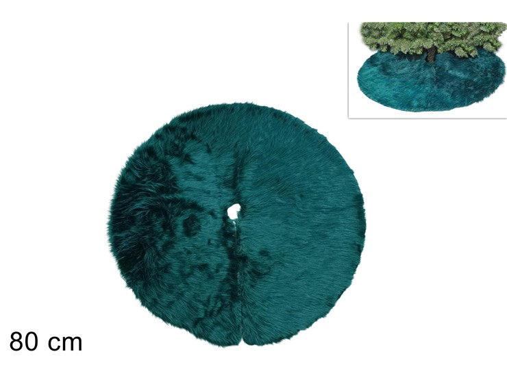 2S Tapis de Protection pour Pied de Sapin en Fourrure Verte Ø 80 cm TREE-SKIR