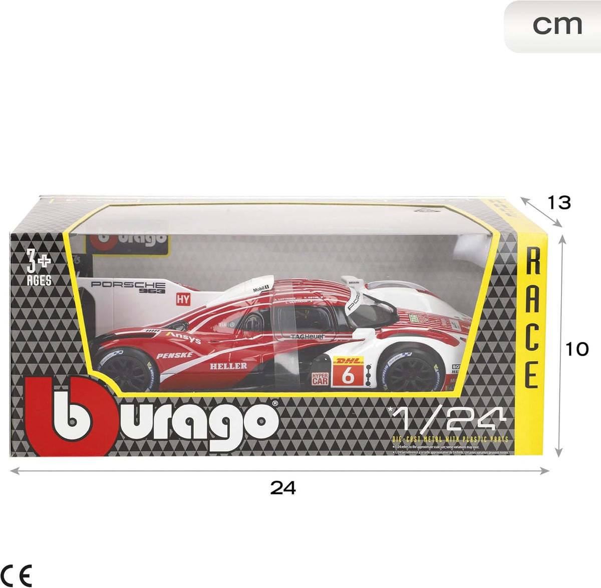* 18-28042 Bburago Course Porsche Penske 963 #6 1:24