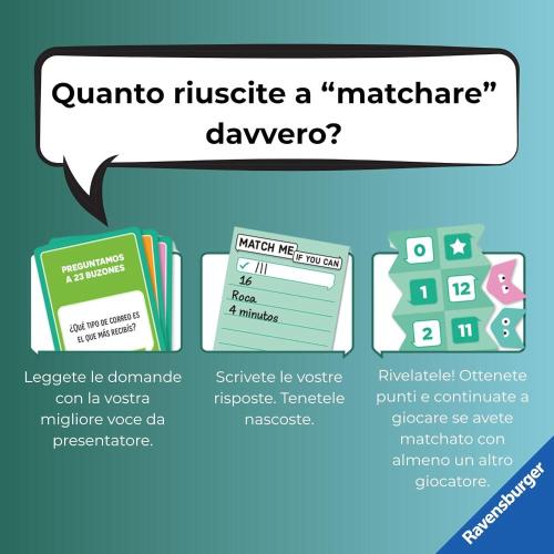 24858 Ravensburger Match Me If You Can Jeu de Cartes et de Vitesse