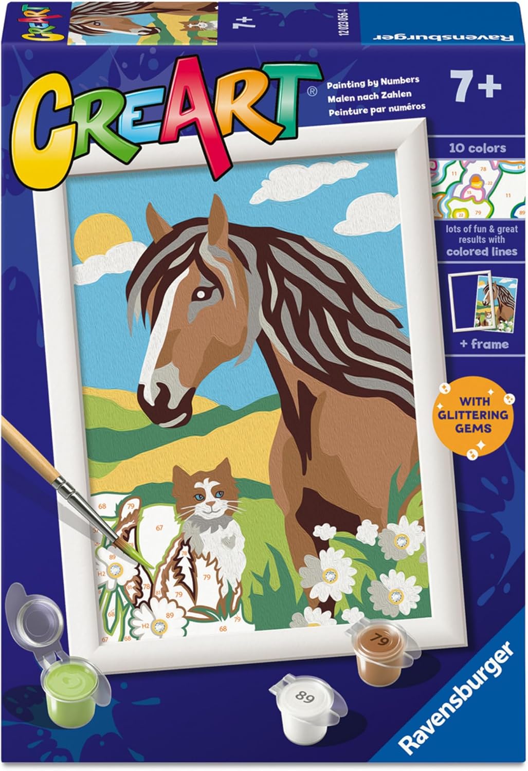 12023056 Ravensburger CreArt Série E Amis dans le Pré Peindre par Numéros 7+