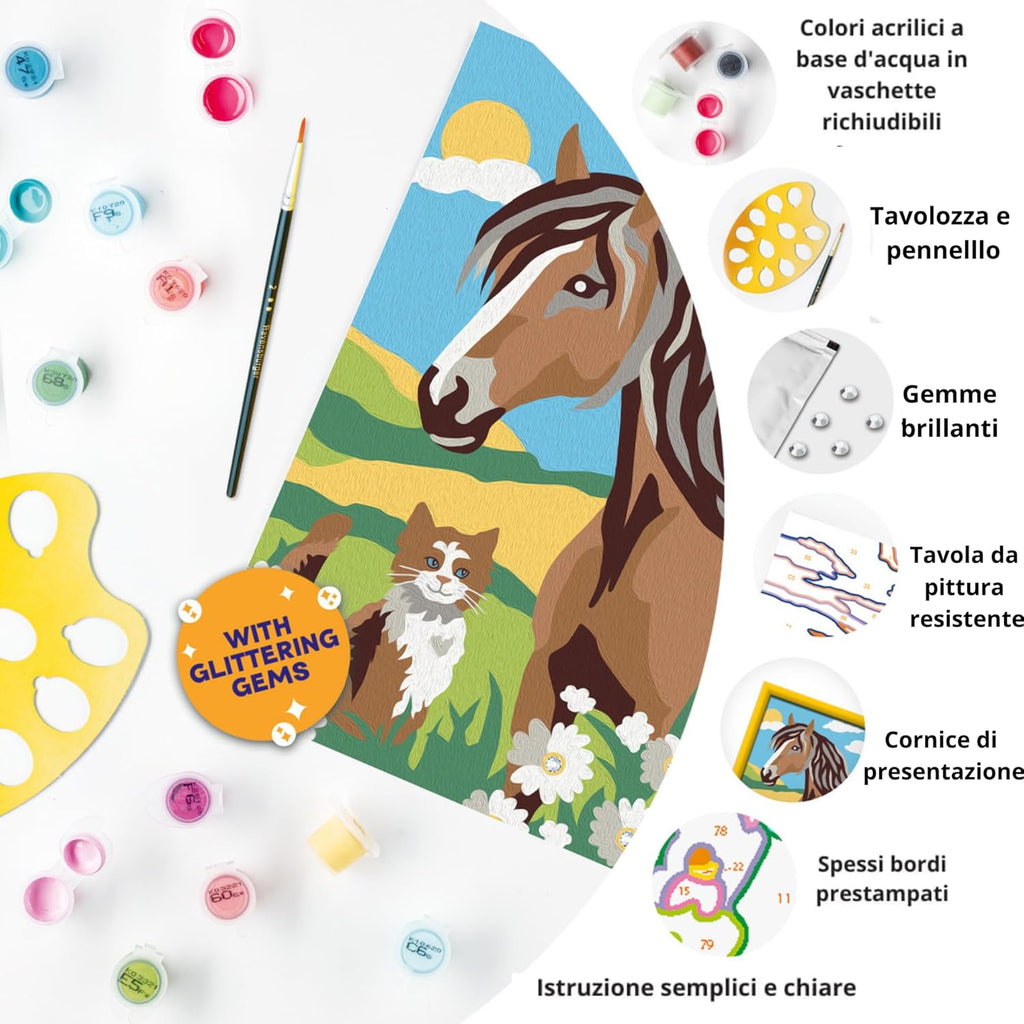 12023056 Ravensburger CreArt Série E Amis dans le Pré Peindre par Numéros 7+