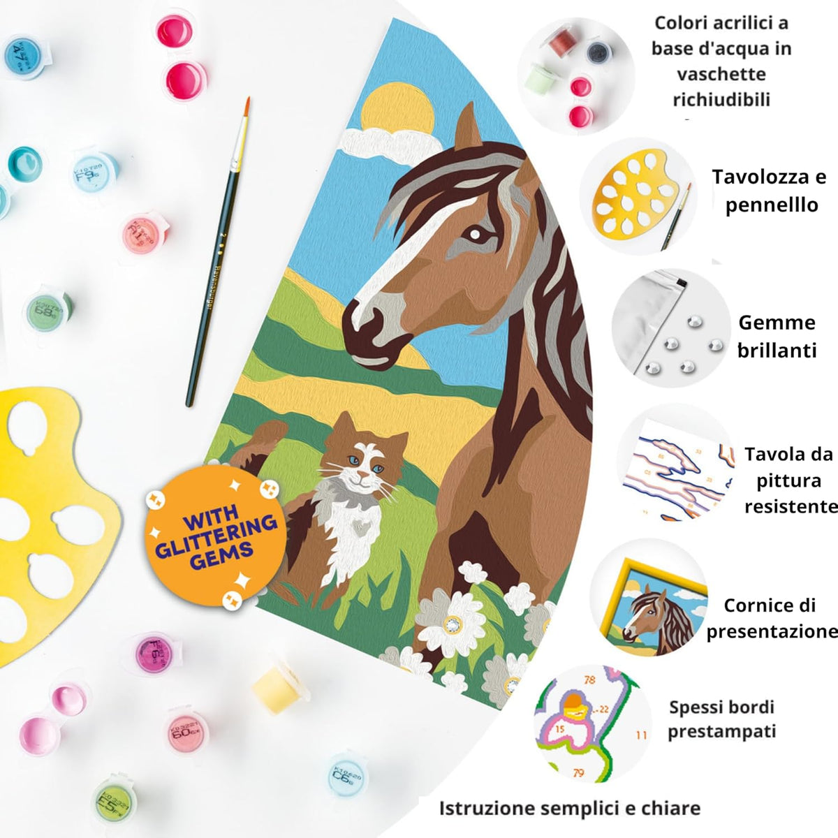 12023056 Ravensburger CreArt Série E Amis dans le Pré Peindre par Numéros 7+