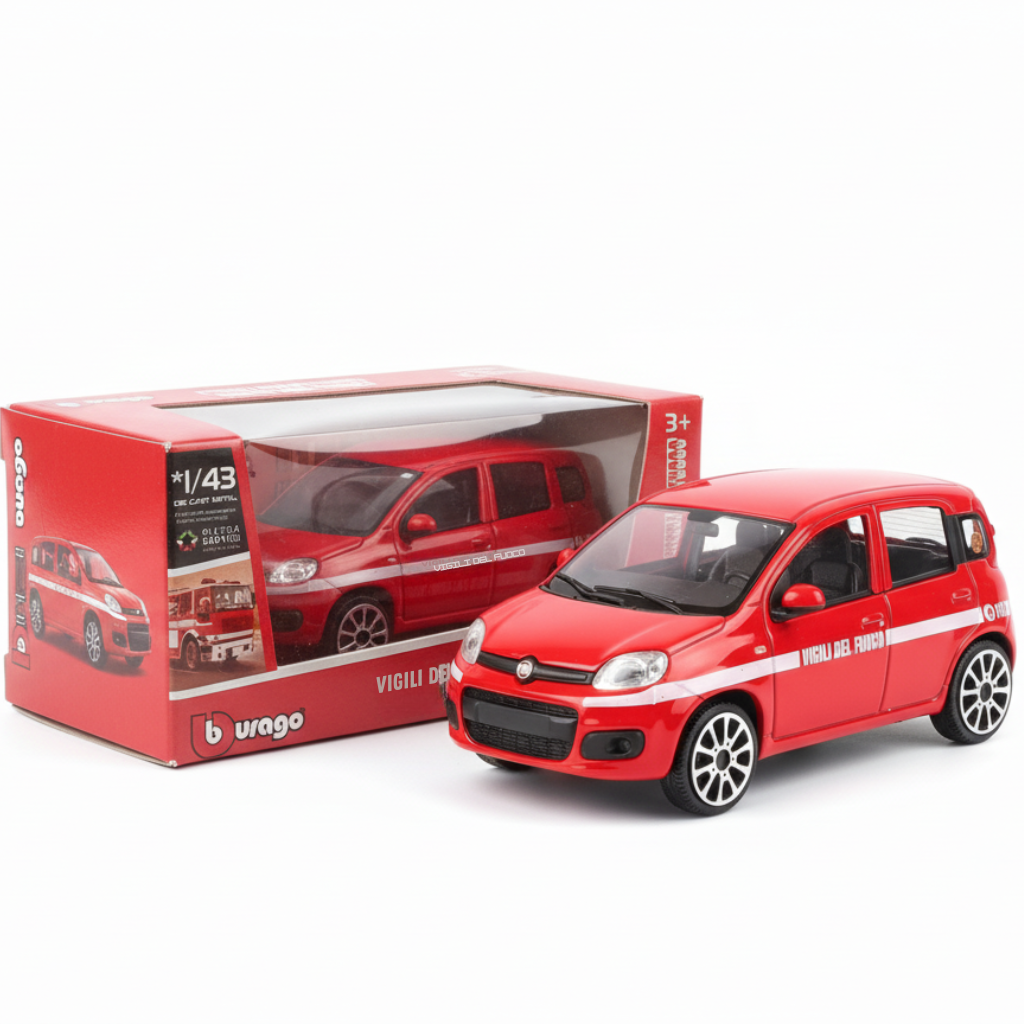 18-01 Bburago Street Fire Voiture Fiat Panda Vigili del Fuoco Panda 1:43