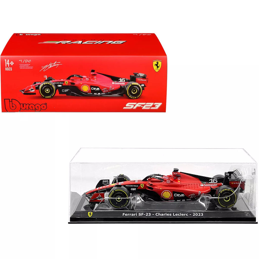 18-26808 Brago Ferrari F1 SF 2023 Ferrari n°16 Leclerc avec casque 1:24