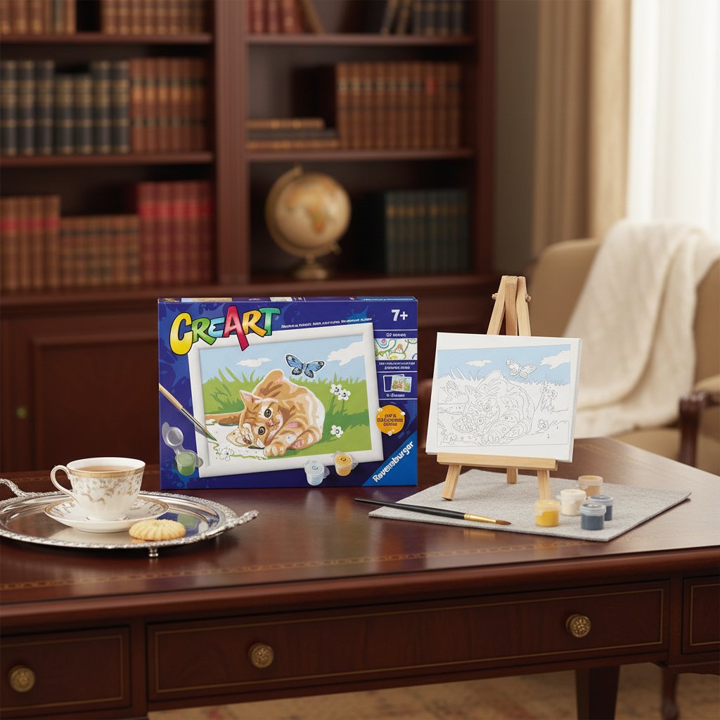 12023092 Ravenburger CreArt Série E Kit de peinture Chaton Joyeux
