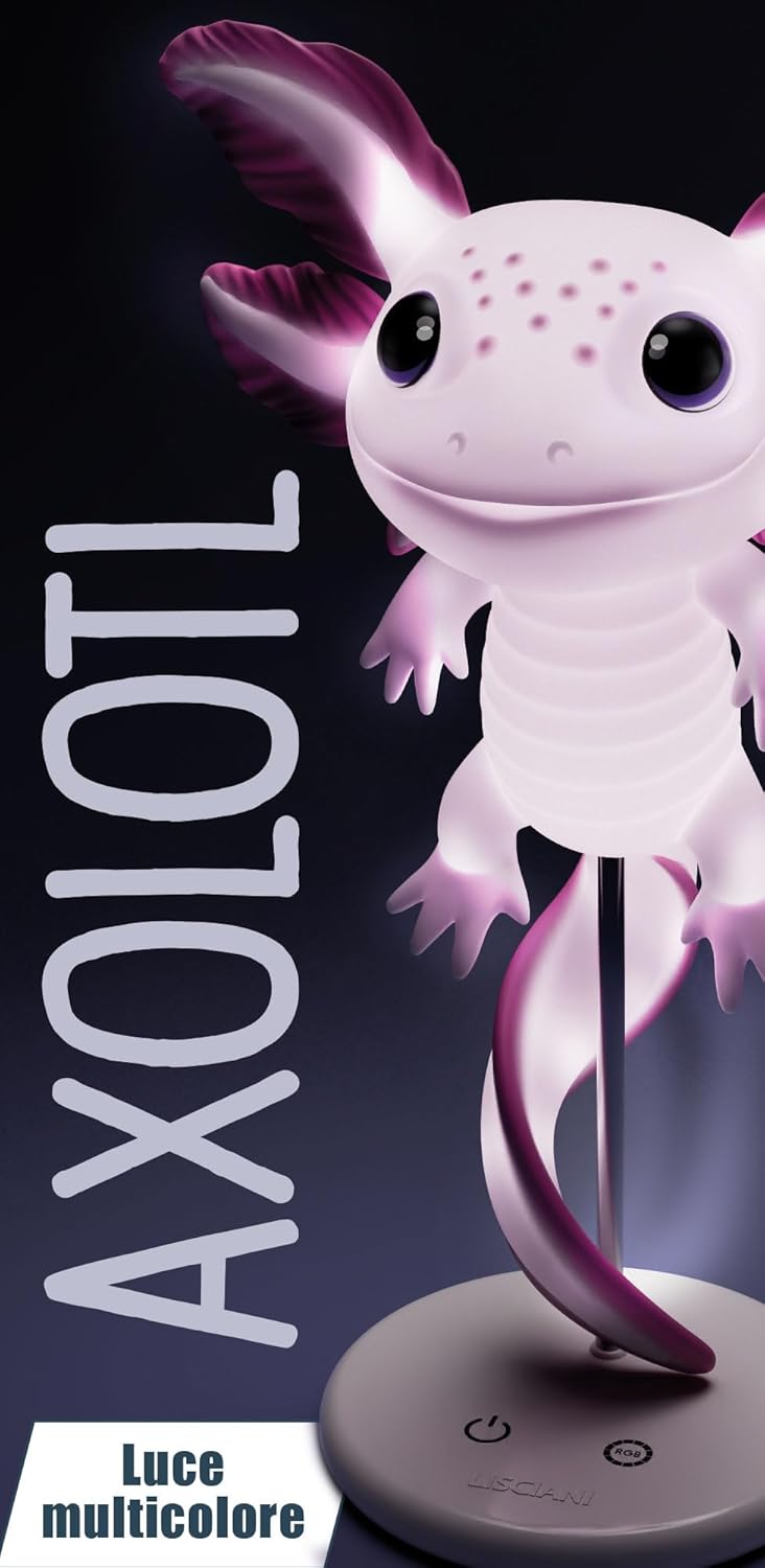 113590 Lisciani Rainy Days Lampe Axolotl LED Multicolore pour Enfants
