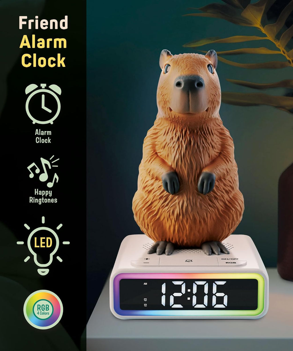 113576 Lisciani Rainy Days Capybara Réveil LED avec Figurine Capybara
