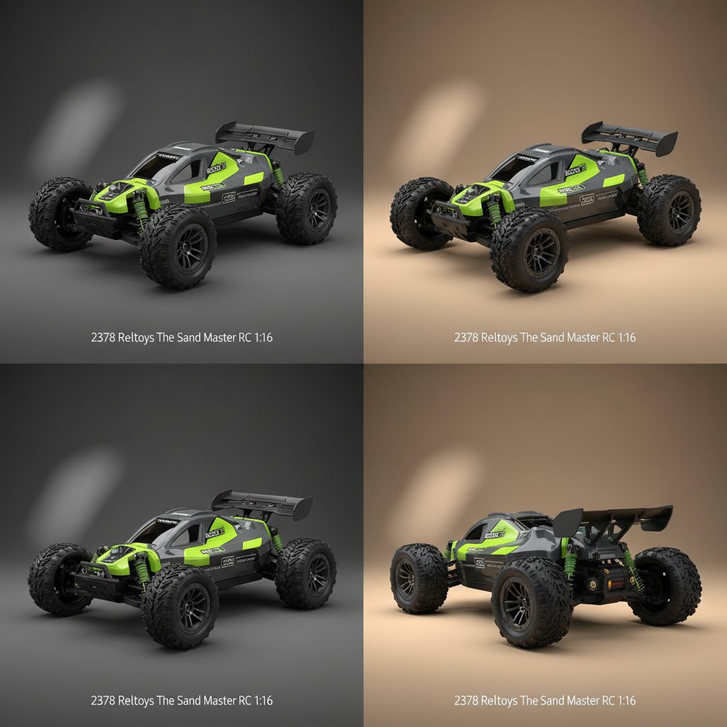 2378 Reeltoys Le Maître du Sable RC 1:16 vert ou orange, assorti