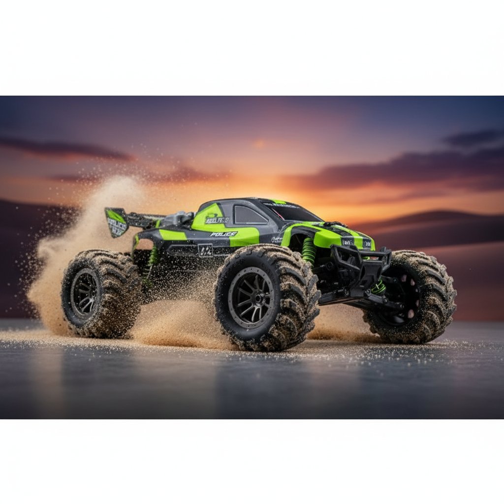 2378 Reeltoys Le Maître du Sable RC 1:16 vert ou orange, assorti
