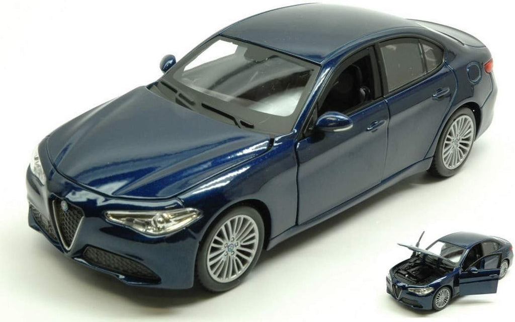 * 18-01270 Bburago - Alfa Romeo Giulia 2016 Bleu - Échelle 1:24