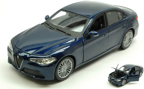 * 18-01270 Bburago - Alfa Romeo Giulia 2016 Bleu - Échelle 1:24