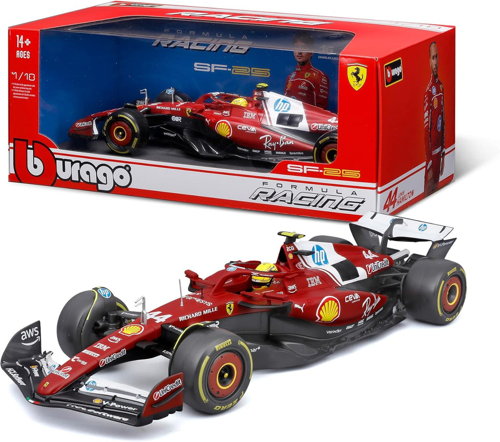 18-16816H Burago F1 Ferrari SF-25 n°44 Hamilton -1:18