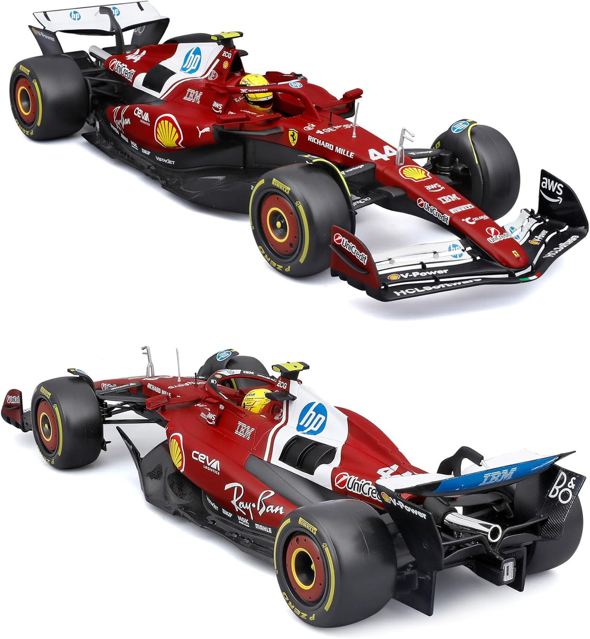 18-16816H Burago F1 Ferrari SF-25 n°44 Hamilton -1:18