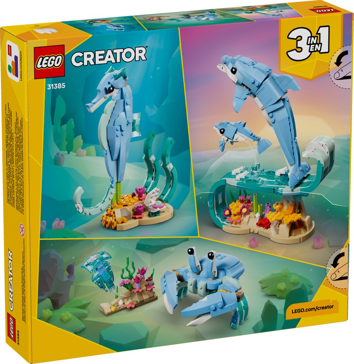 31385 LEGO Creator Animaux marins : magnifiques dauphins