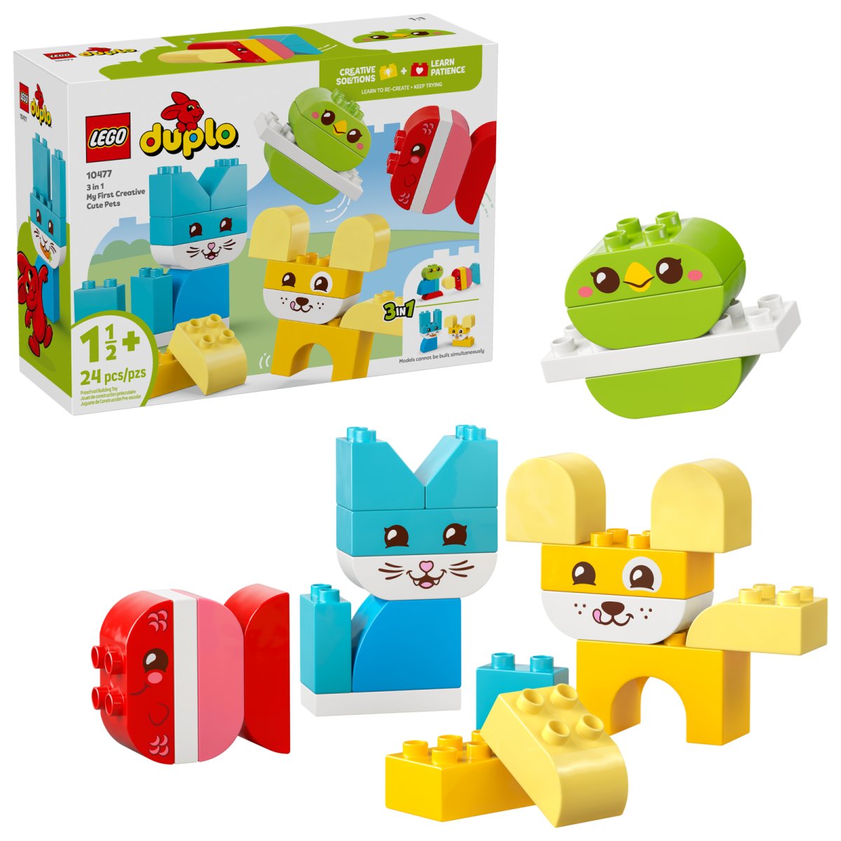 10477 LEGO DUPLO Mes Premiers Animaux Domestiques Créatifs 3 en 1