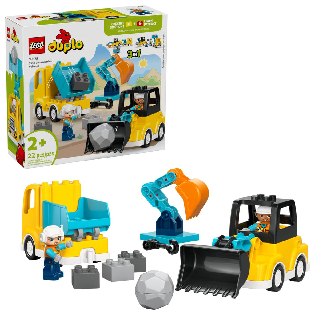 10475 LEGO DUPLO Ville Véhicules de chantier 3 en 1