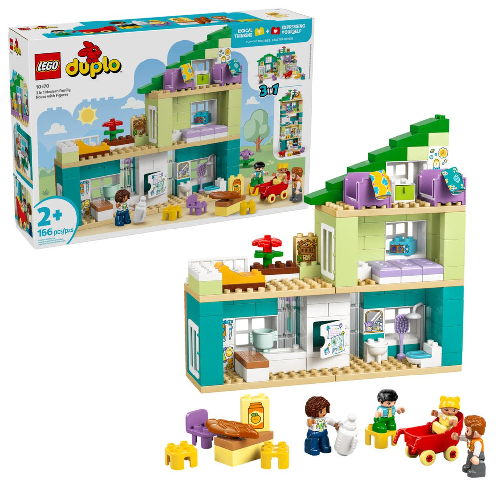 10470 LEGO DUPLO Ville Maison familiale moderne 3 en 1 avec personnages