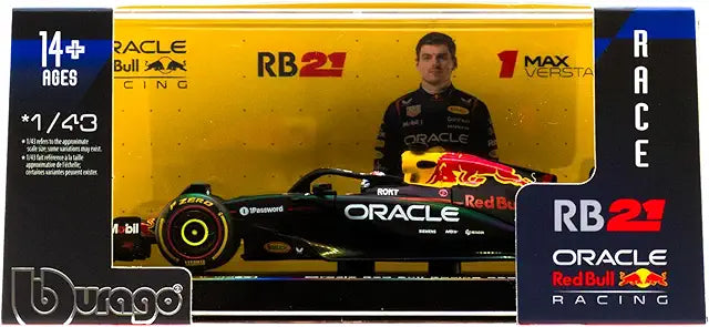 18-38234 Bburago F1 RedBull Racing RB21 2025 #1 Verstappen avec casque 1:43
