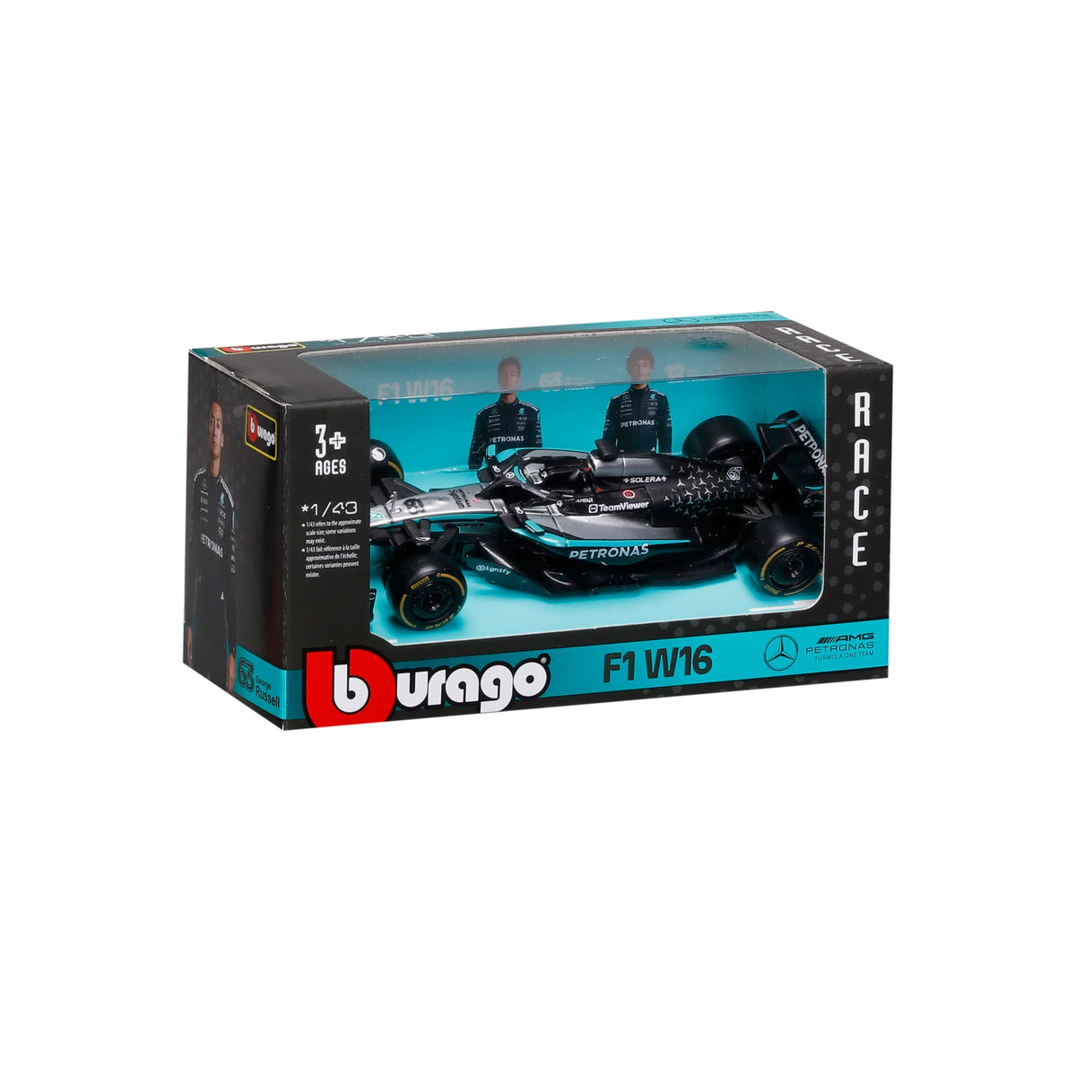 18-38176R Bburago F1 Mercedes-AMG W16 n°63 Russell 2025 1:43