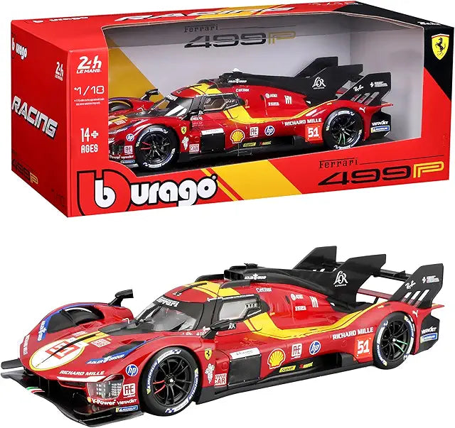 *18-16307 BBurago FERRARI 499P 24H LMH Hypercar 2025 #51 - 1:18