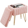 Makeup Vanity Desk with Hidden Storage and Padded Seat for Bedroom