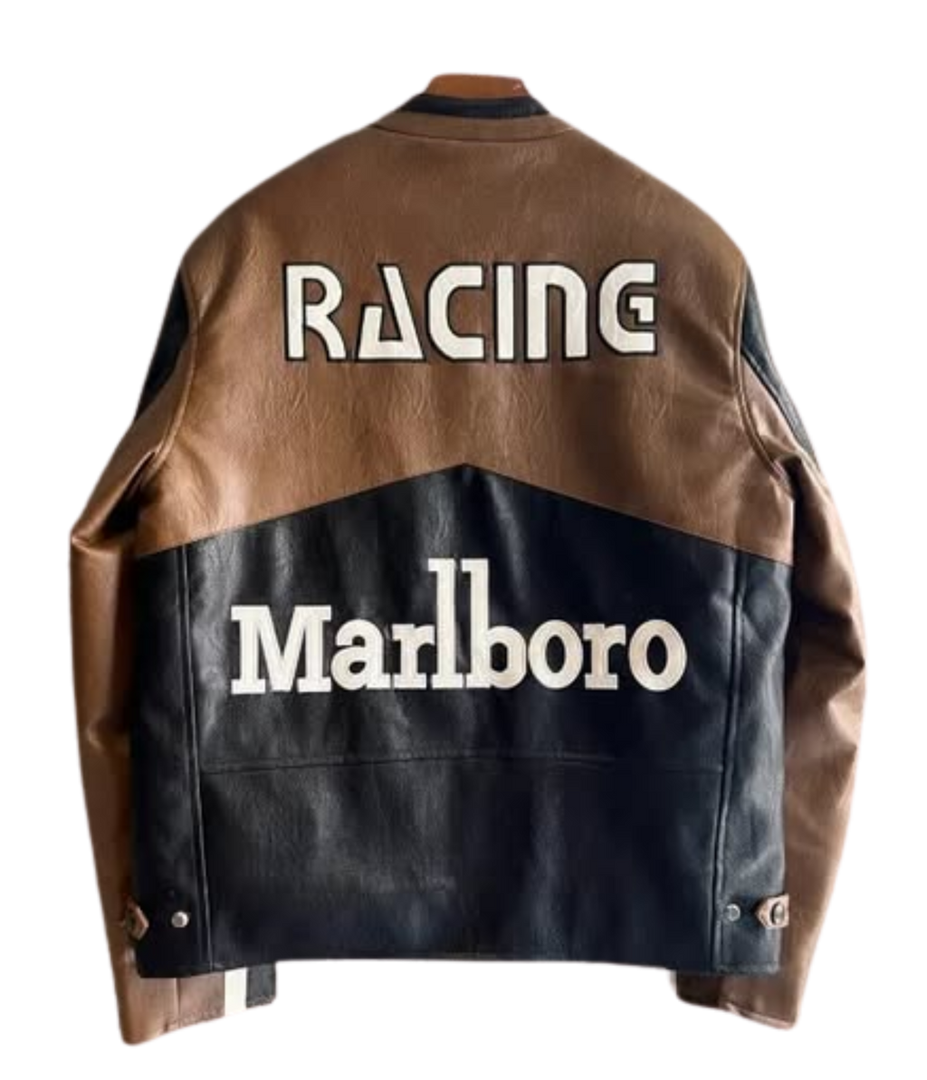 Marlboro Racing Leather Jacket - Brown Edition