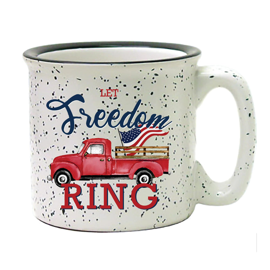 Celebrate 250 Let Freedom Ring 19 Oz Artisan Ceramic Mug with Wounded Warrior Project