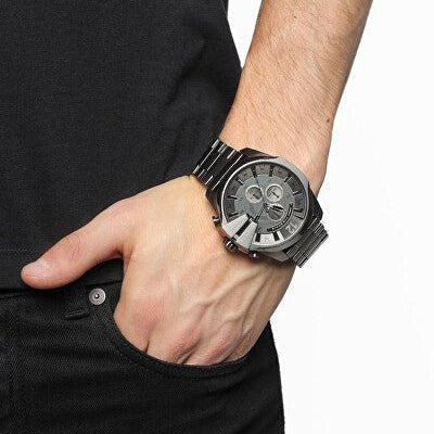 Diesel DZ4282 Mega Chief Chronograph Herrenuhr – Graues Zifferblatt & graues Edelstahlarmband