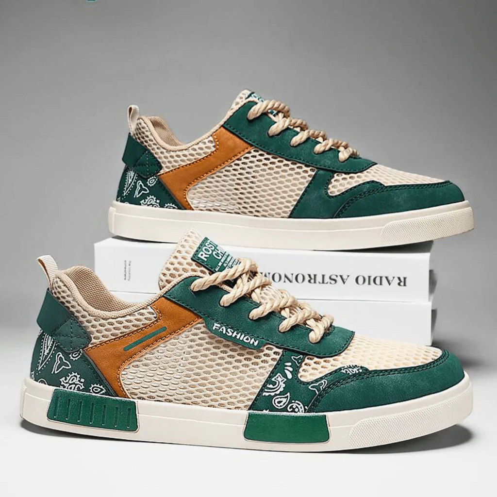 Men’s Closed-Toe Lace-Up Low-Top Sneakers