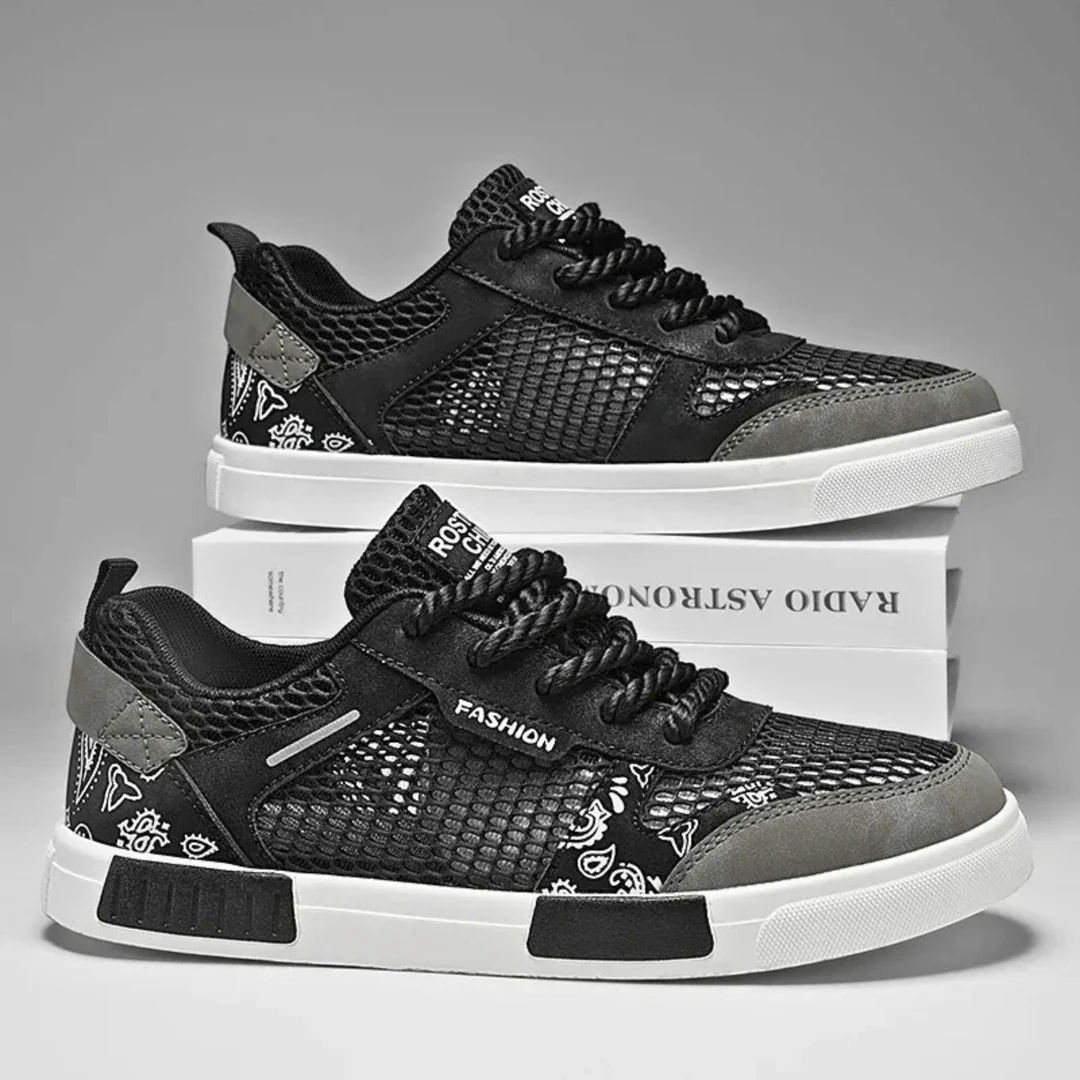 Men’s Closed-Toe Lace-Up Low-Top Sneakers